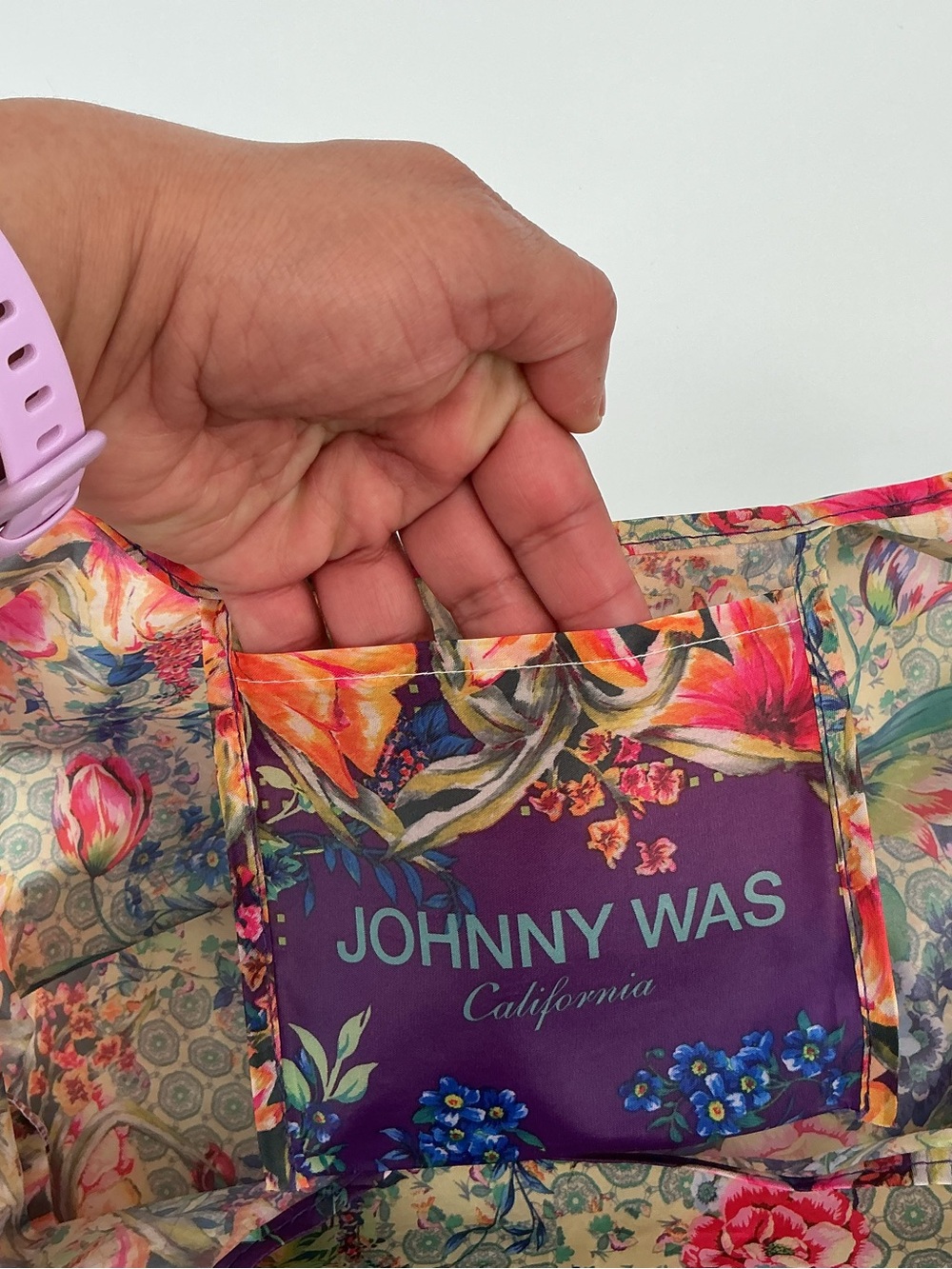 Johnny Was Floral California Boho Floral Tote - Picture 7 of 8